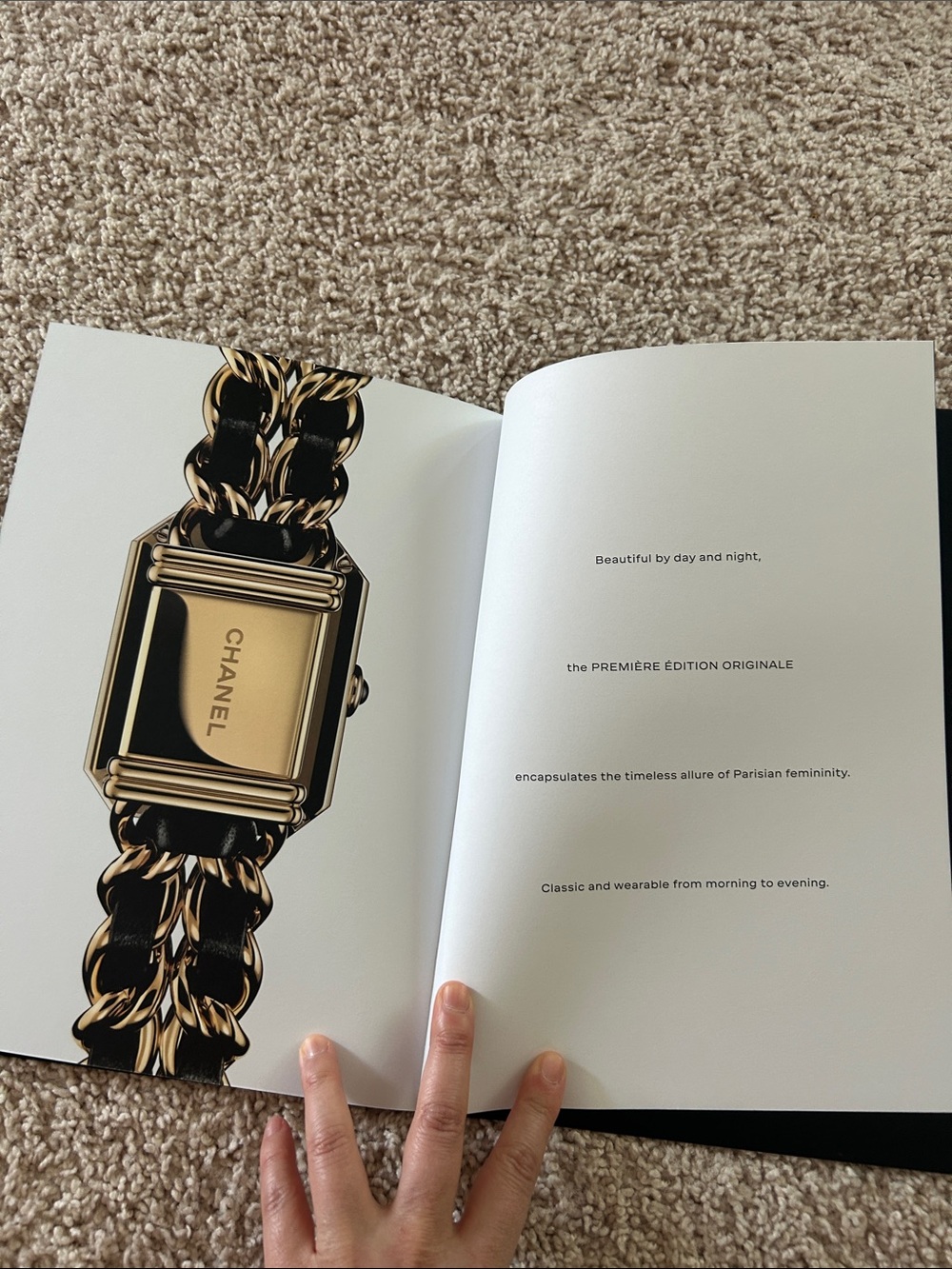 Chanel watch booklet